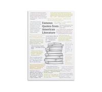 KCDFDVJFBM Reading Classroom Poster Literary Quotes from Classic Books Inspirational Sayings Wall-Art for Library Homeschool Decor(Framed,16x24inch(40x60cm))