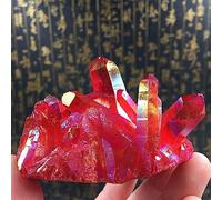 KCDFDVJFBM Red Quartz Cluster Crystal Gem Stone Minerals Ornaments