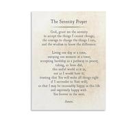 KCDFDVJFBM Religious Wall-Art The Serenity Prayer Christian Motivational Poem Canvas Poster for Bedroom Living Room Office Decorative Art(Unframed,08x12inch(20x30cm))
