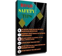 KCDFDVJFBM Road Poster Tips for Drivers and Pedestrians Educational Traffic Rules Wall-Art(Unframed,16x24inch(40x60cm))