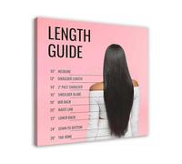 KCDFDVJFBM Salon Hair Length Reference Poster Chart for Different Haircut Styles Canvas Wall-Art Decor for Barber Shop or Bathroom(Unframed,12x18inch(30x45cm))