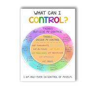 KCDFDVJFBM School Counselor Office Sign What I Can Control Wall-Art for Classroom Social Worker Office Decor(Unframed,08x12inch(20x30cm))