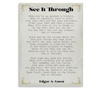 KCDFDVJFBM See It Through Poem Motivational Poster Canvas Print Wall-Art for Living Room Bedroom Aesthetic Decor(Unframed,16x24inch(40x60cm))