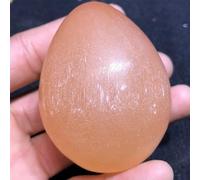 KCDFDVJFBM Selenite Crystal Gemstone Gift of Orange Gypsum Egg Home Decor(10PCS)