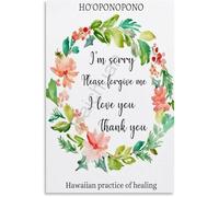 KCDFDVJFBM Self Forgiveness Hooponopono Affirmation Poster Canvas Wall-Art for Emotional Release Bedroom Space Decor(Unframed,16x24inch(40x60cm))
