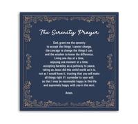KCDFDVJFBM Serenity Prayer Wall-Art Faith Poem Canvas Print Vintage Style Inspirational Quote Poster Home Decor for Master Bedroom Hallway(Framed,16x24inch(40x60cm))