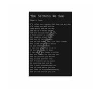 KCDFDVJFBM Sermons We See - A Poem About Influence, Edgar Guest Quote Canvas Wall-Art, Vintage Style for Den, Office, Gift Set(Framed,12x18inch(30x45cm))