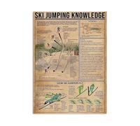 KCDFDVJFBM Ski Jumping Physics Poster, How Ski Jumpers Fly Using Aerodynamics, Educational Sports Science Wall-Art(Unframed,16x24inch(40x60cm))