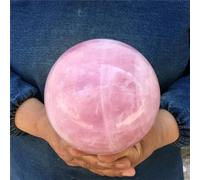 KCDFDVJFBM Stone Quartz Ball,Cherry Blossom Powder Crystal, Divination Ball(Size:900-1000g)