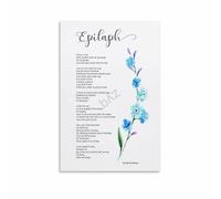 KCDFDVJFBM Sympathy Condolence Verse Poster Deceased Loved One Tribute Poem Canvas Wall-Art For Hospice Quiet Room Remembrance Corner(Unframed,16x24inch(40x60cm))