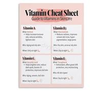 KCDFDVJFBM The Curators Guide To Skincare Vitamins Canvas Poster An Artful Reference For A Minimalist Vanity Display(Unframed,16x24inch(40x60cm))