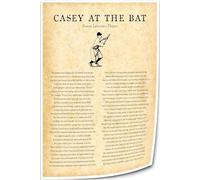 KCDFDVJFBM The Grand Slam Vintage Poster - A Nod to Baseball's Literary Legends, Art Deco Inspired Canvas Wall-Art for Sports Enthusiasts' Home Decor(Framed,12x18inch(30x45cm))