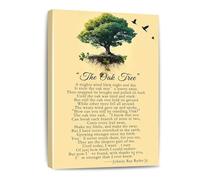 KCDFDVJFBM The Oak Tree Poem Canvas Wall-Art Print Decor Mighty About Life Inspirational Nature Poster Motivational Poetry Room Home(16x24inch(40x60cm)