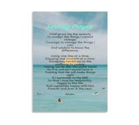 KCDFDVJFBM The Serenity Prayer Bible Verse Wall-Art Christian Inspirational Poster Canvas Print for Home Decor Living Room Bedroom Painting(Unframed,12x18inch(30x45cm))