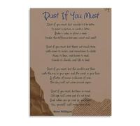 KCDFDVJFBM The Unmade Bed Dust If You Must Verse Canvas Wall-Art for Philosophical Living Room and Writer’s Retreat(Framed,12x18inch(30x45cm))