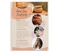 KCDFDVJFBM Therapeutic Head Spa Beauty Salon Health Benefits Guide Canvas Poster for Home Decor(Framed,12x18inch(30x45cm))