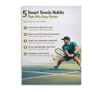KCDFDVJFBM Training Court Poster Tennis Drills Guide for Beginner Players Coaches Instructional Wall-Art(Framed,16x24inch(40x60cm))