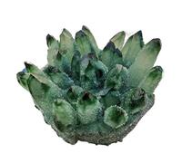 KCDFDVJFBM Twinkling Green Ghost Quartz Crystal Cluster Vug Ornaments