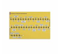 KCDFDVJFBM Vaccine Development Timeline Chart, Key Discoveries in Immunology Poster, Educational Canvas Art Print for Science Study or Office(Framed,08x12inch(20x30cm))