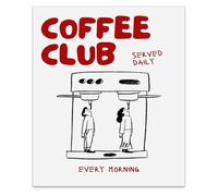 KCDFDVJFBM Vintage Modern Coffee Machine Poster, Minimalist Kitchen Wall-Art for Dining Room & Home Bar Cart Decor(Unframed,08x12inch(20x30cm))