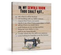 KCDFDVJFBM Vintage Sewing Room Wall-Art - Sewing Machine & Spool Poster with Inspirational Quote, Gift for Seamstress, Tailor, Craft Room & Home Studio Decor(Unframed,12x18inch(30x45cm))