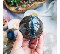 KCDFDVJFBM Volcanic Agate Crystal Ball - 6-6.5cm Stone Sphere for, & Home Decor | Polished Balls for & Balance