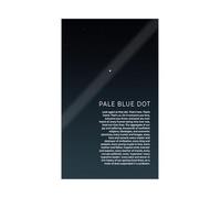 KCDFDVJFBM Voyager 1 Pale Blue Dot Poster Famous Earth Image from Space Astronomy Photograph Solar System Wall Decor for Classroom Office or Home(Framed,16X24inch(40X60cm))