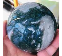 KCDFDVJFBM Water Grass Agate Geode Ball Quartz Crystal Gem Ornaments (Size : 90-95mm)
