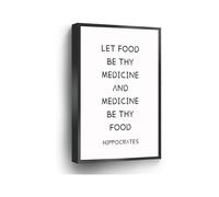 KCDFDVJFBM Wellness Philosophy Quote Canvas Print Food is Foundation Wall-Art Inspirational Saying for School Office Decor(Unframed,12x18inch(30x45cm))