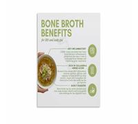 KCDFDVJFBM Why Bone Broth is For You Poster Ancient Food Wisdom Wall-Art Print for Pantry Clinic Waiting Room(Unframed,16x24inch(40x60cm))