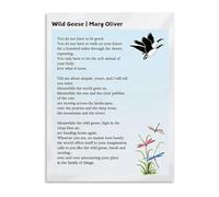 KCDFDVJFBM Wild Geese Poem Poster Canvas Wall-Art for Living Room Bedroom Office Decor Coastal Beach Style Home Decoration Nature Inspired Print(Unframed,12x18inch(30x45cm))