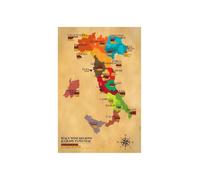 KCDFDVJFBM Wine Map of Poster Northern Central Southern Vineyard Regions Grape Varieties Chart Wall-Art For Study Wine Tasting Room Living Room(Unframed,12x18inch(30x45cm))