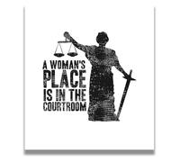 KCDFDVJFBM Women in Law Wall Decor, RBG Ruth Bader Ginsburg Inspirational Poster Lawyer Gift Office Art(Framed,08x12inch(20x30cm))