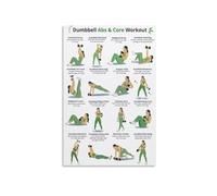 KCDFDVJFBM Workout Guide Poster: Essential Dumbbell Exercises for Home Gym - Fitness Motivation Wall-Art Chart for Men, Women, Office, Bedroom, Living Room(Unframed,08x12inch(20x30cm))