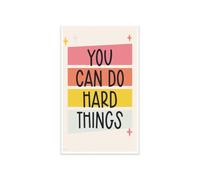 KCDFDVJFBM You Can Do Hard Things Educational Poster Growth Mindset Affirmation Resilience Perseverance Classroom Decor Encouragement Wall-Art Teacher Gift Must Have(Framed,08x12inch(20x30cm))