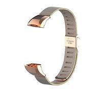 Kcdream Correa Compatible para Honor Band 4,Correas Metal para Honor Band 5 Repuesto Pulsera de Acero Inoxidable Cuentas Reemplazo Para Huawei Honor Band 4/5 (No Host)- Rosegold