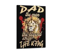 KCFDKKDK Póster decorativo de pared con texto en inglés "Dad He And The Legend of Man", póster decorativo para pared e imagen artística moderna para decoración de dormitorio familiar, 20 x 30 cm