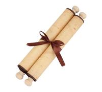 Kcgani 1 paquete de papel en blanco con varillas de madera, pergaminos de papel en blanco enrollados en varilla de madera para escribir, dibujar, caligrafía, votos de boda, accesorio de cosplay