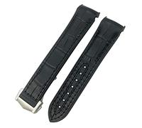KCHSRKHXC 19mm 20mm 21mm 22mm Rubber Watchband Fit for Omega Planet Ocean Diver 300 Silicone Nylon Sports Watch Strap