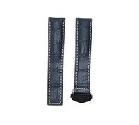 KCHSRKHXC 20 22mm Cow Leather Watch Strap for Monaco Series Men Quality Band Soft WatchBand for Wrist Bracelet (Color : with Silver Clasp, Size : 22mm)