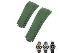KCHSRKHXC 20mm Fluorine Rubber Watchband For Yacht-Master OYSTERFLEX Black Green Red Soft Strap watch strap