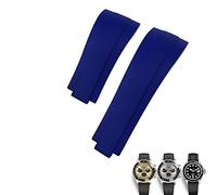 KCHSRKHXC 20mm Fluorine Rubber Watchband For Yacht-Master OYSTERFLEX Black Green Red Soft Strap watch strap