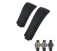 KCHSRKHXC 20mm Fluorine Rubber Watchband For Yacht-Master OYSTERFLEX Black Green Red Soft Strap watch strap