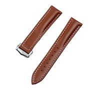 KCHSRKHXC 20mm Genuine Cow Leather Watch Band For Omega Strap 300 DE VILLE AT150 AQUA 150 Watchband Deployment Buckle