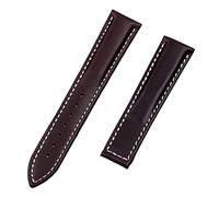 KCHSRKHXC 20mm Genuine Cow Leather Watch Band For Omega Strap 300 DE VILLE AT150 AQUA 150 Watchband Deployment Buckle