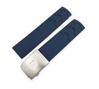 KCHSRKHXC 20mm Rubber Silicone Waterproof Watch Strap Band For Sports Racing PRS516 T100417 T91 T044 T021 blue Bracelet Accessories