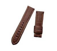 KCHSRKHXC 22 mm 24 mm 26 mm Marrón negro marrón verde gris blanco blanquecino Bambú de cuero Banda compatible con la banda de vigilancia de la correa (correa de 2 oscuro, 24 mm sin hebilla)