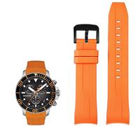 KCHSRKHXC 22 mm silicona reloj bandas para T120417 T120407 cuarzo Dial goma deporte hombres reloj correa impermeable (color: azul negro, tamaño: 22 mm), 22mm, Estándar, Estándar