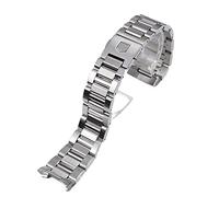 KCHSRKHXC 24mm Metal Watch Strap for Calera Series Watch Accessories Band Steel Silver Solid Stainless Steel 22mm watchbands (Color : 24mm)