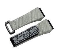 KCHSRKHXC 25mm Men Nylon Fabric with Leather Watchband for Richard Watch Mille Strap Band Bracelet Buckle for Spring Bar Version (Color : Orange, Size : 25mm)